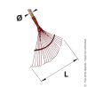 Leaf and lawn rake with round tines - ESSENTIEL