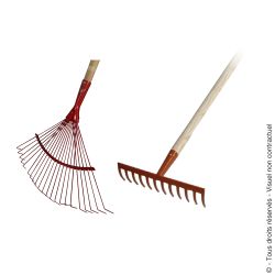 Leaf and lawn rake and soil rake set - ESSENTIEL