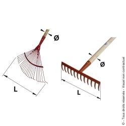 Leaf and lawn rake and soil rake set - ESSENTIEL