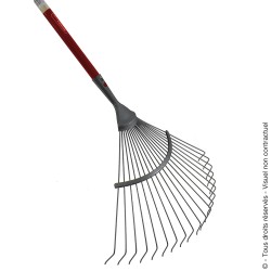 Leaf and lawn rake - Round tines