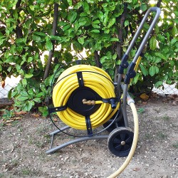 TRECK Hose reel with hose