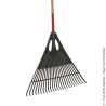 Leaf and lawn rake with handle