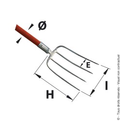 Manure / plant waste fork 4 tines