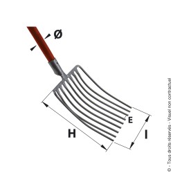 Fourche à cailloux 9 dents