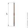 Wooden handle for shovels