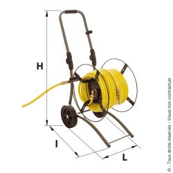 TRECK Hose reel with 25 or 50 metres of hose