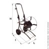 TRECK Hose reel - 70 metres of capacity