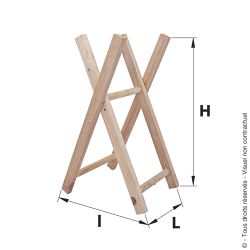 Chevalet petit modèle x2 croisillons Economique