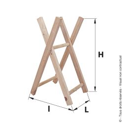 Economic woodworking log trestle - Small model