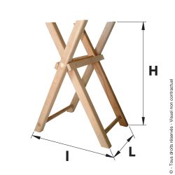 Woodworking log trestle - Large model