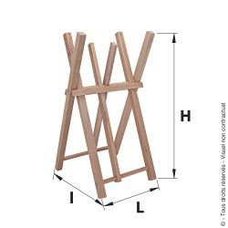 Woodworking log trestle - Large model