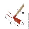 Hoe / 2-Prong grubber - ESSENTIEL