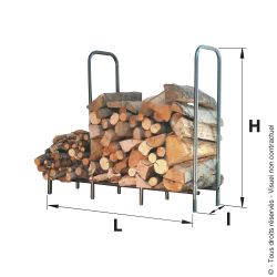 Modular outdoor log rack