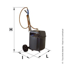 Chariot porte-bouteille pour le désherbage thermique
