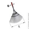 Leaf and lawn rake - Flat tines