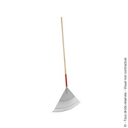 Leaf and lawn rake - Heavy duty flat tines