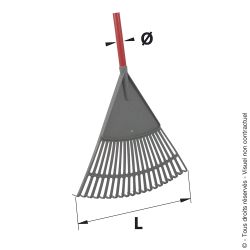 Balai à gazon - Fil plat résine de haute qualité